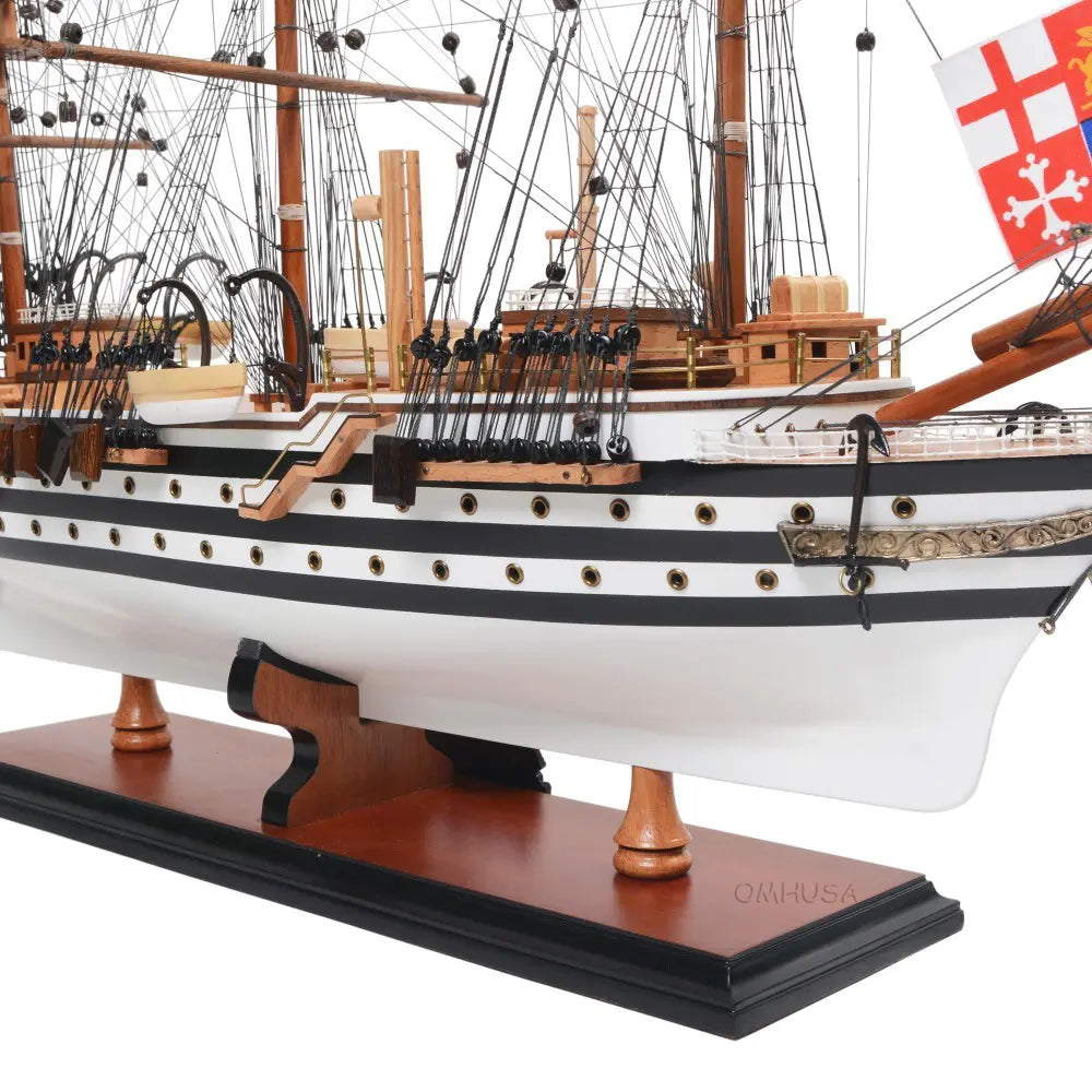 Amerigo Vespucci Painted Wood Model Ship