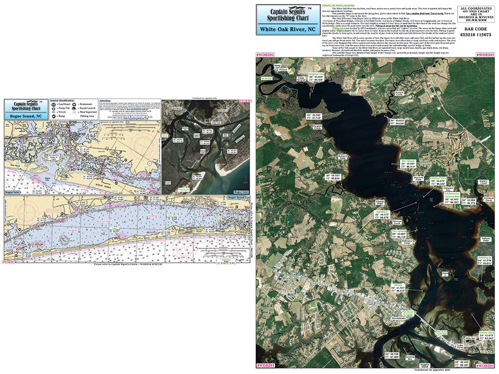 North Carolina Bogue Sound and Bogue Inlet and White Oak River, NC-WOB391-Small