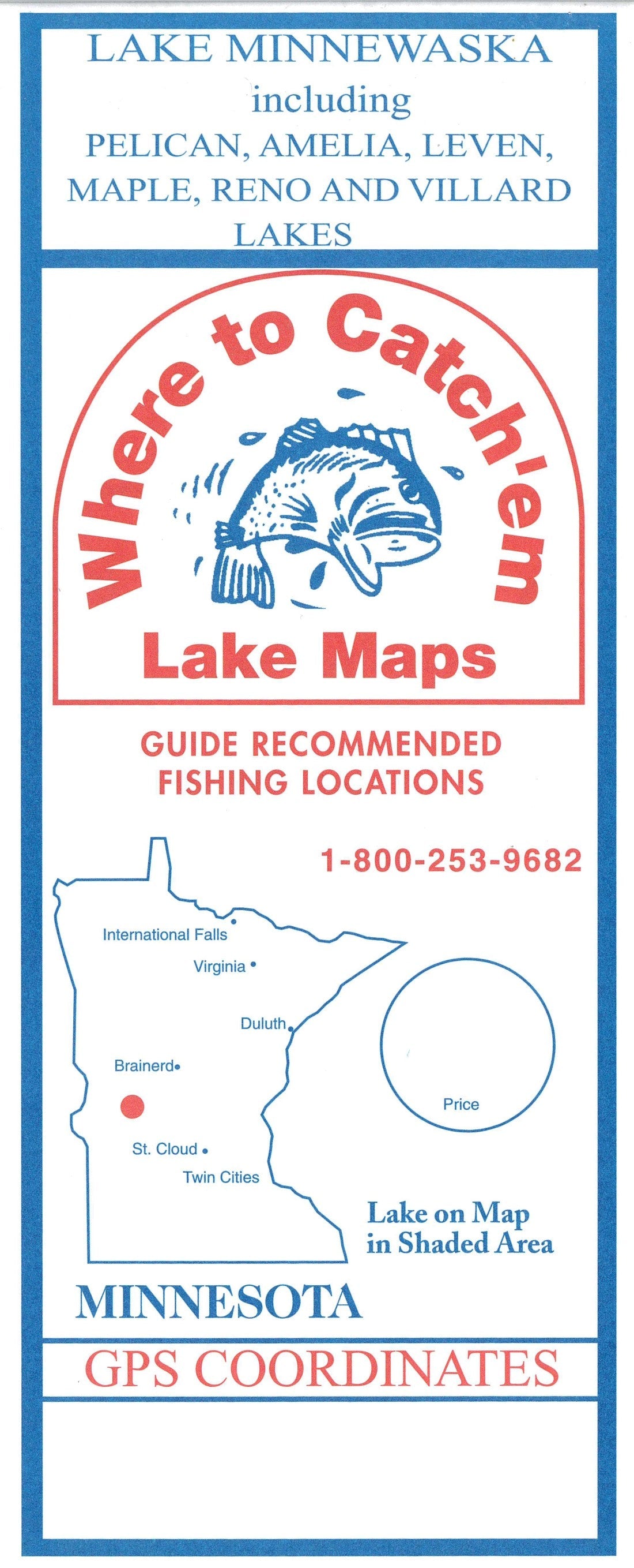 MINNEWASKA LAKE Fishing Map