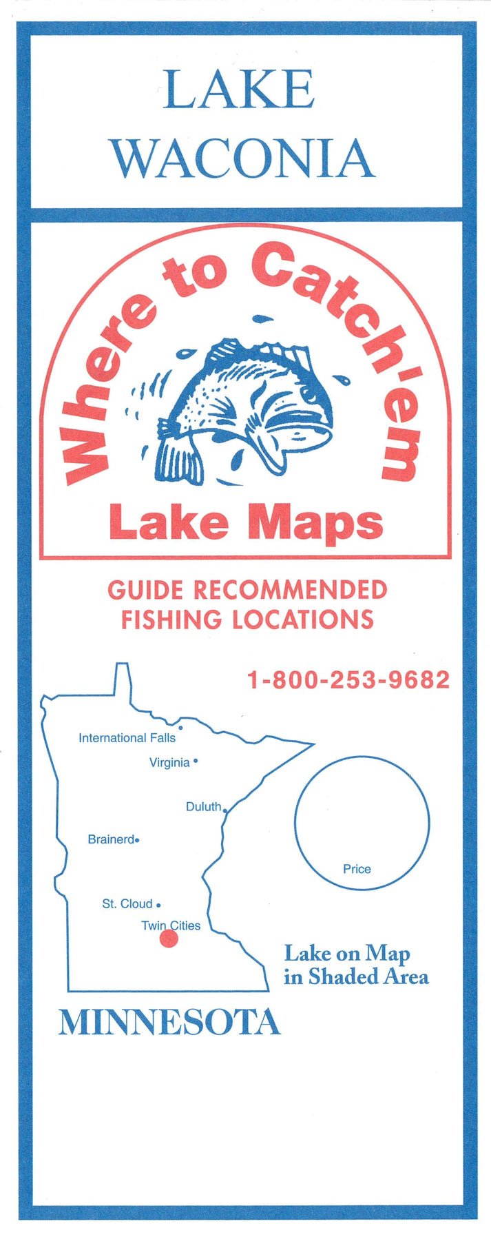 WACONIA LAKE Fishing Map