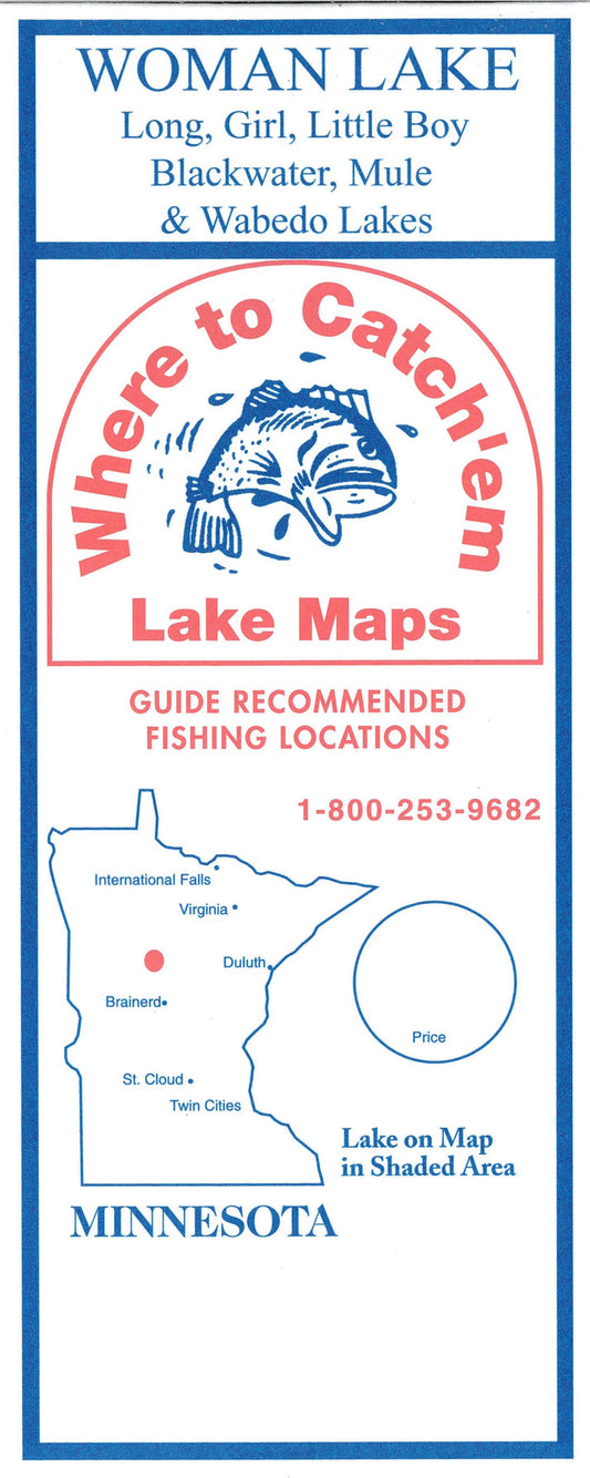 WOMAN LAKE Fishing Map