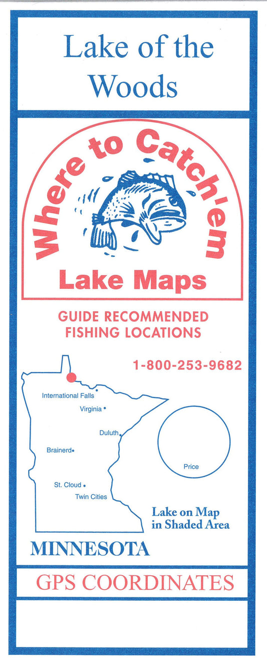 LAKE OF WOODS Fishing Map