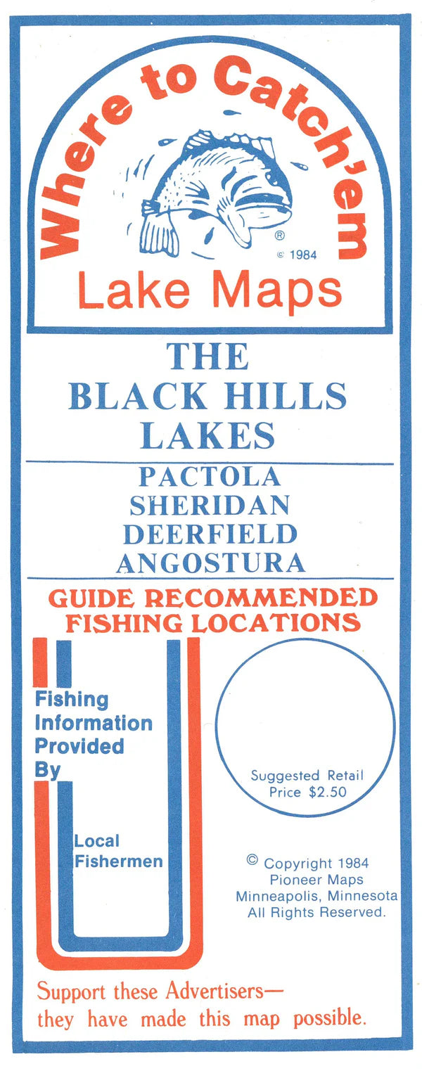The Black Hills Lakes Fishing Map