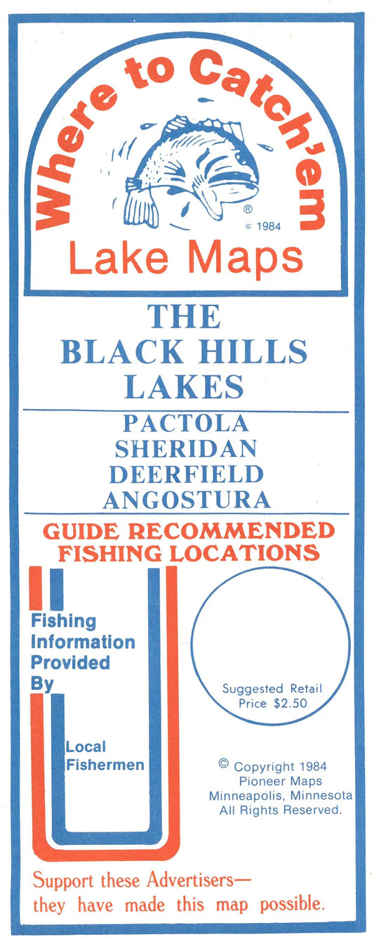 The Black Hills Lakes Fishing Map