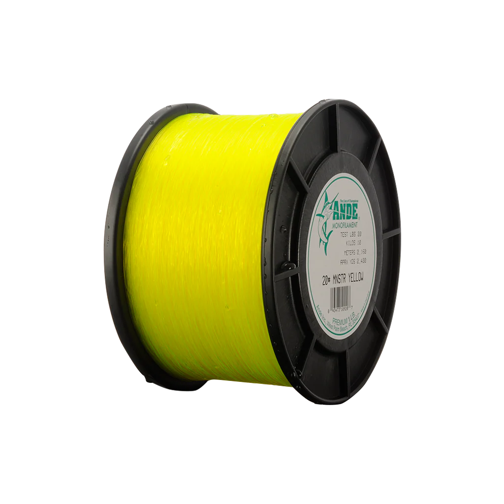 ANDE Monster Monofilament Blue/Yellow 1200-2400 Yards 20lb-125lb Test