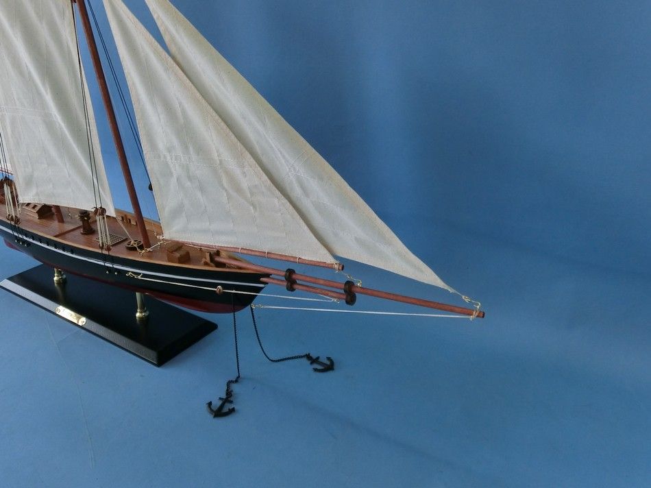 Wooden America Model Sailboat Decoration 35"