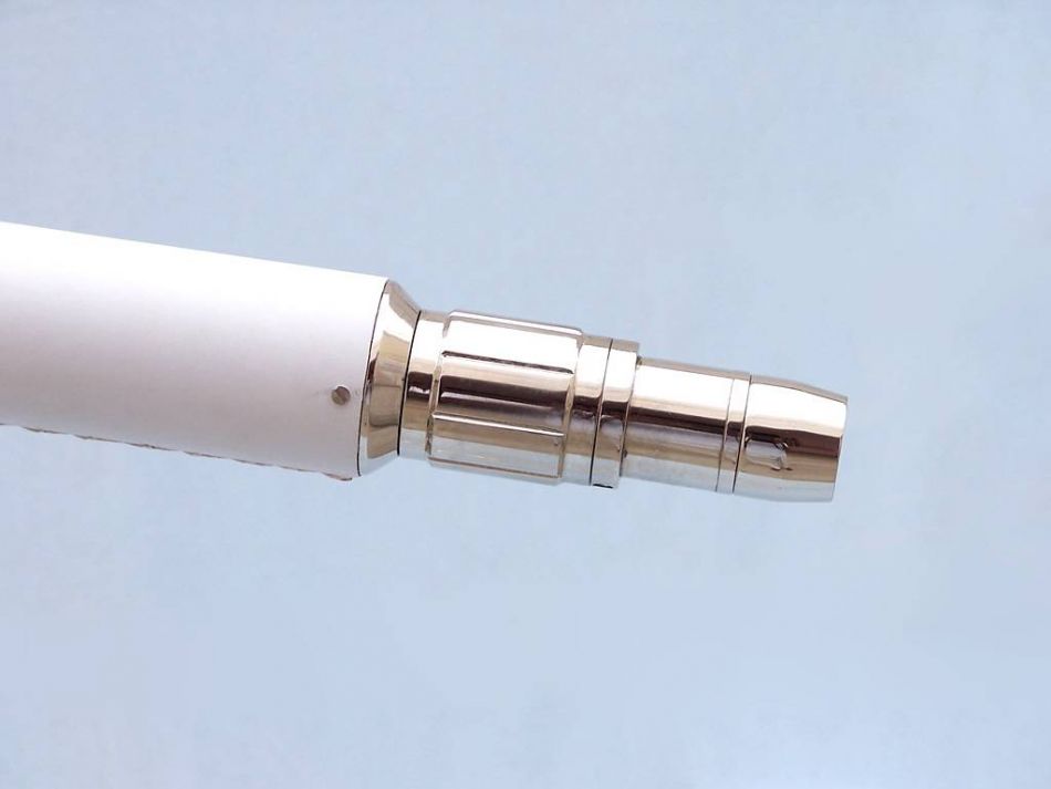 Floor Standing Chrome With White Leather Anchormaster Telescope 65"