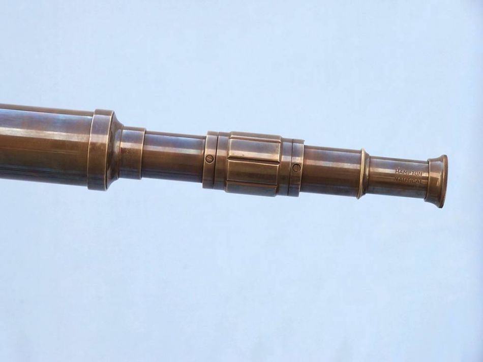 Floor Standing Antique Brass Galileo Telescope 65"