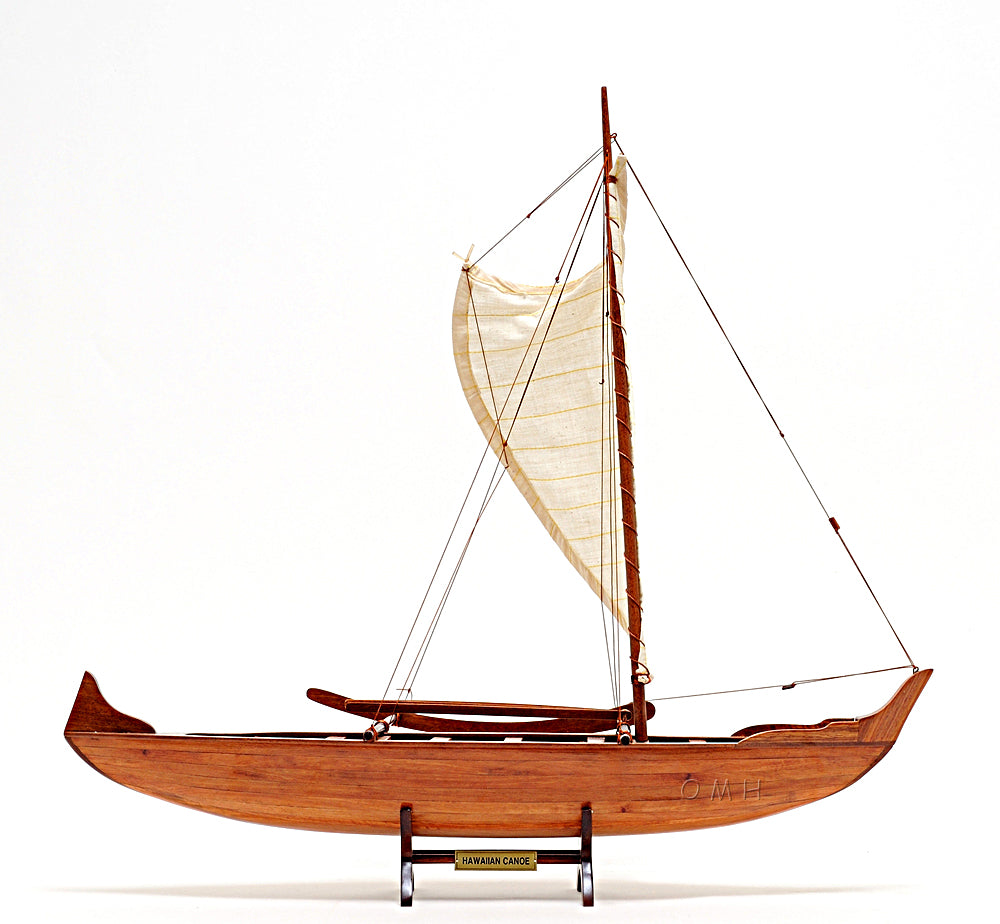 Wooden Model Hawaiian Canoe