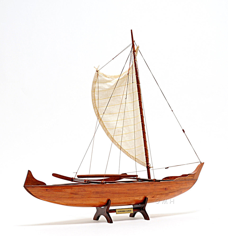 Wooden Model Hawaiian Canoe