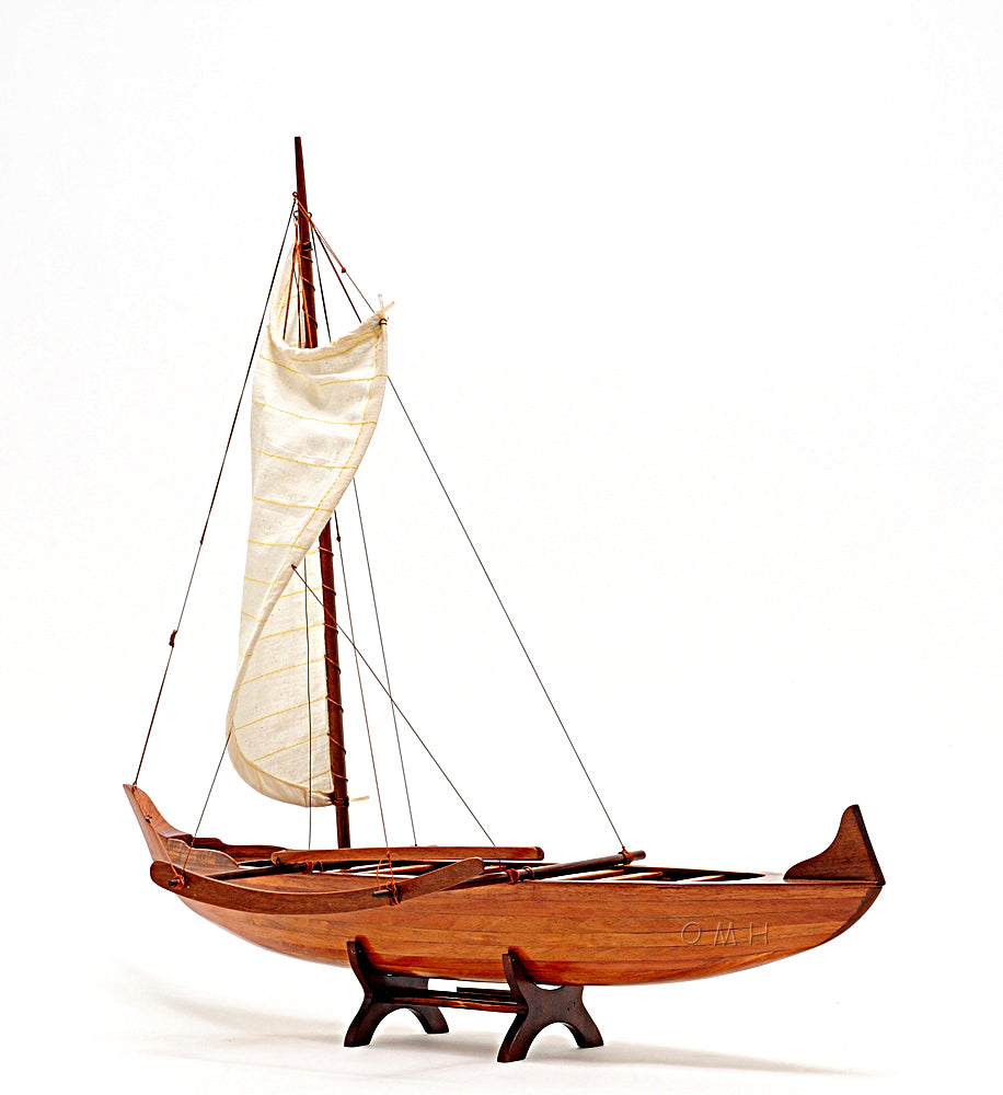 Wooden Model Hawaiian Canoe