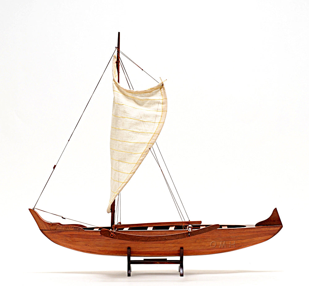 Wooden Model Hawaiian Canoe