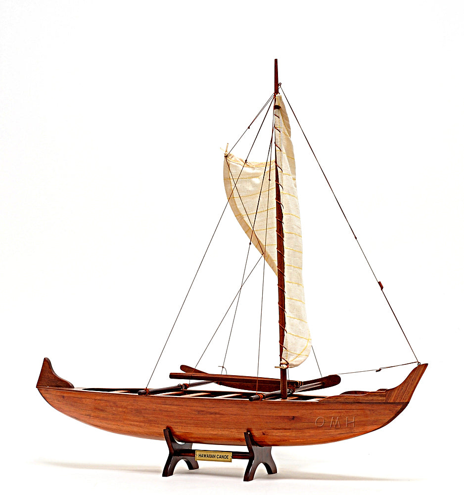 Wooden Model Hawaiian Canoe