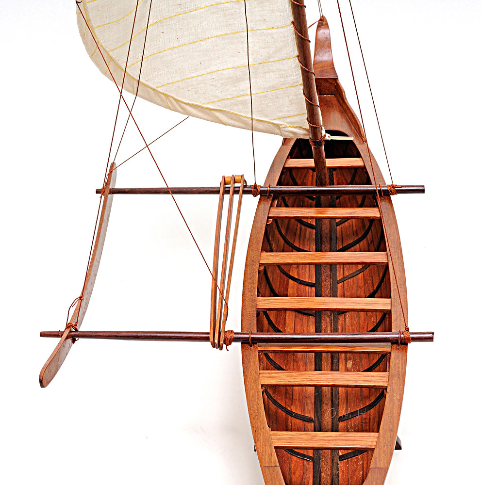 Wooden Model Hawaiian Canoe