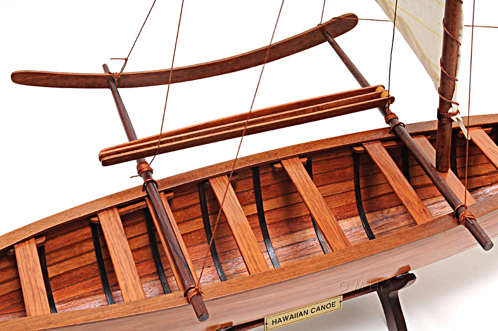 Wooden Model Hawaiian Canoe