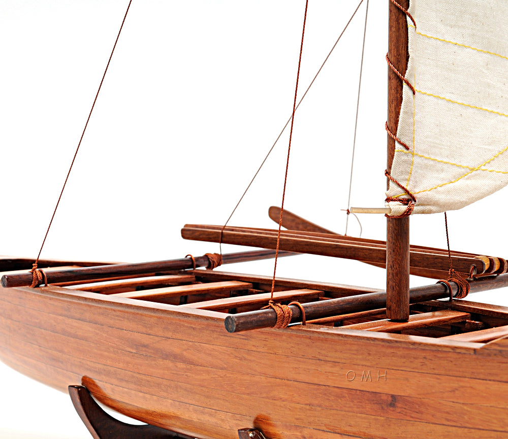 Wooden Model Hawaiian Canoe