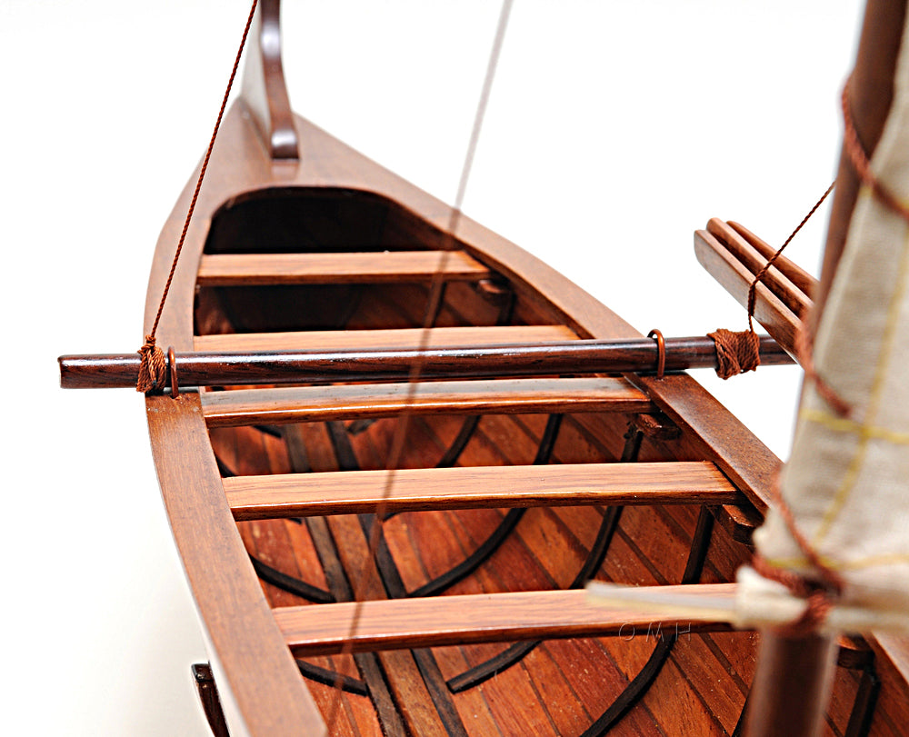 Wooden Model Hawaiian Canoe