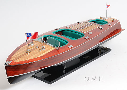 Chris Craft Triple Cockpit Painted Speed Boat Model