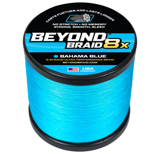 BEYOND BRAID BAHAMA BLUE 8X ULTRA PERFORMANCE 8 STRAND 2000 Yards 15-100lb