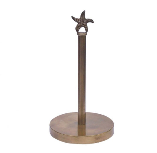 Antique Brass Starfish Paper Towel Holder 16"