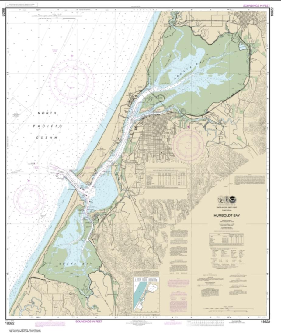 Humboldt Bay (18622-55) by NOAA Nautical Chart