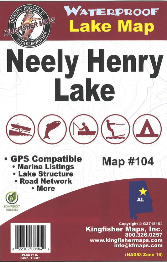 Neely Henry Lake Fishing Map-104