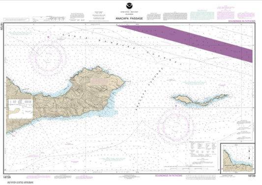 Anacapa Passage; Prisoners Harbor (18729-13) by NOAA Nautical Chart
