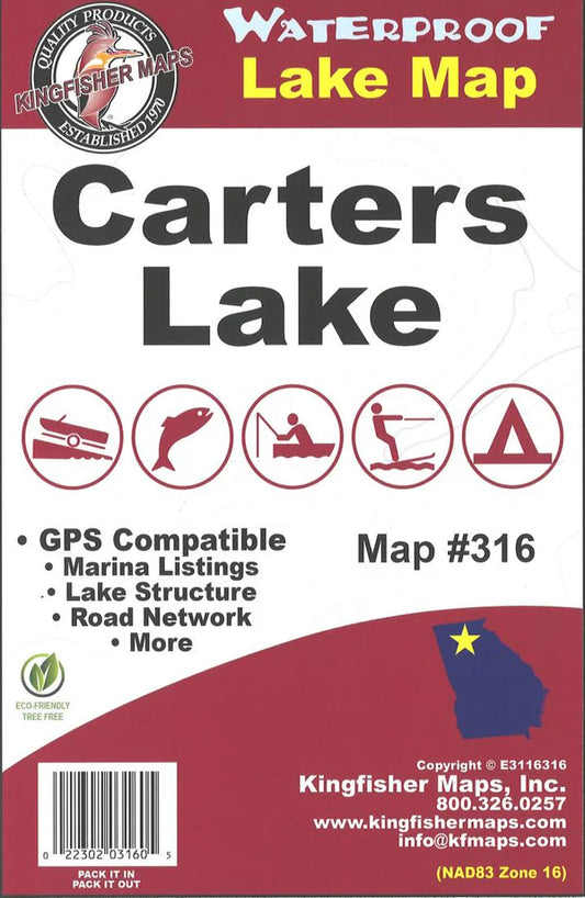 Carters Lake Fishing Map-316
