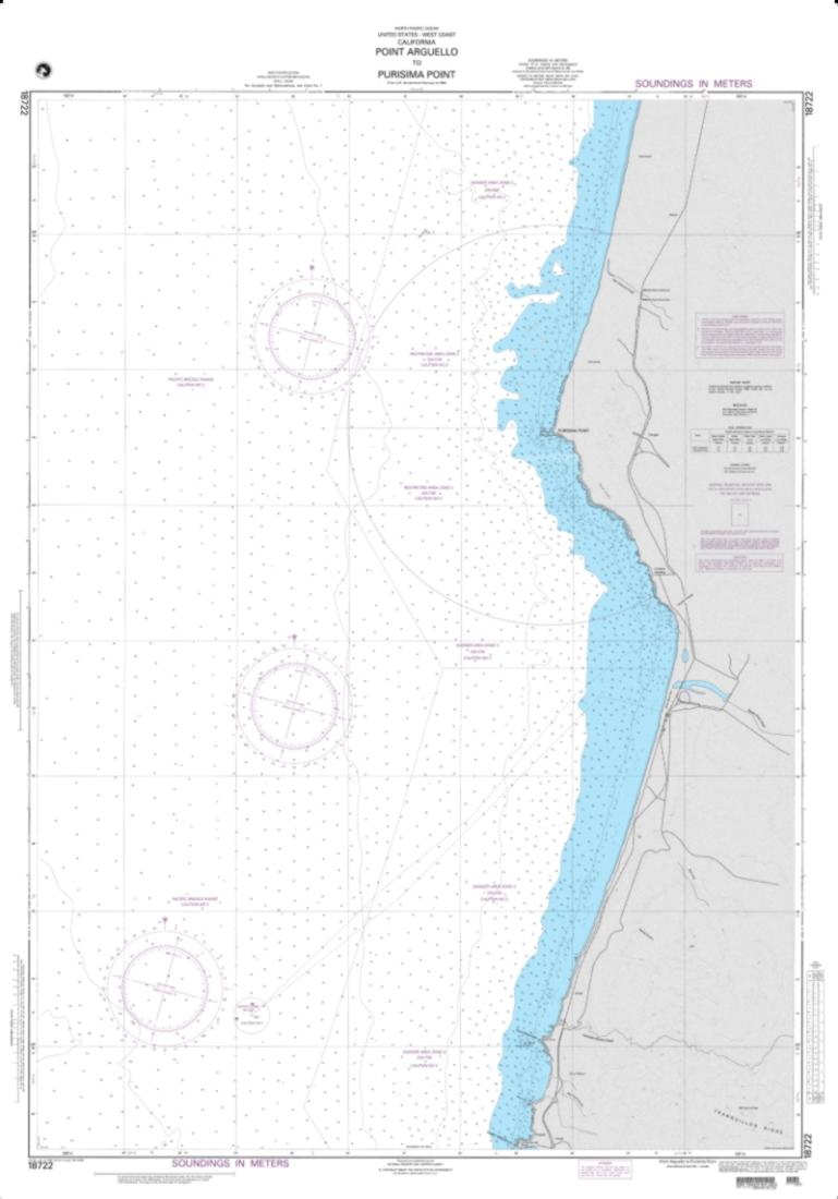 Point Arguello To Purisima Point (NGA-18722-3) by National Geospatial-Intelligence Agency Nautical Chart