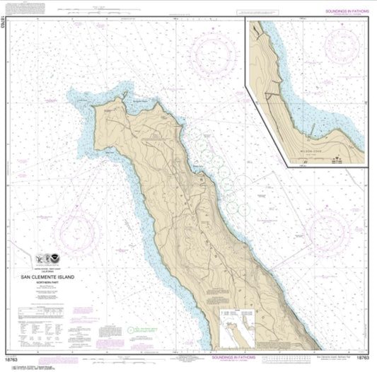 San Clemente lsland northern part; Wison Cove (18763-11) by NOAA Nautical Chart
