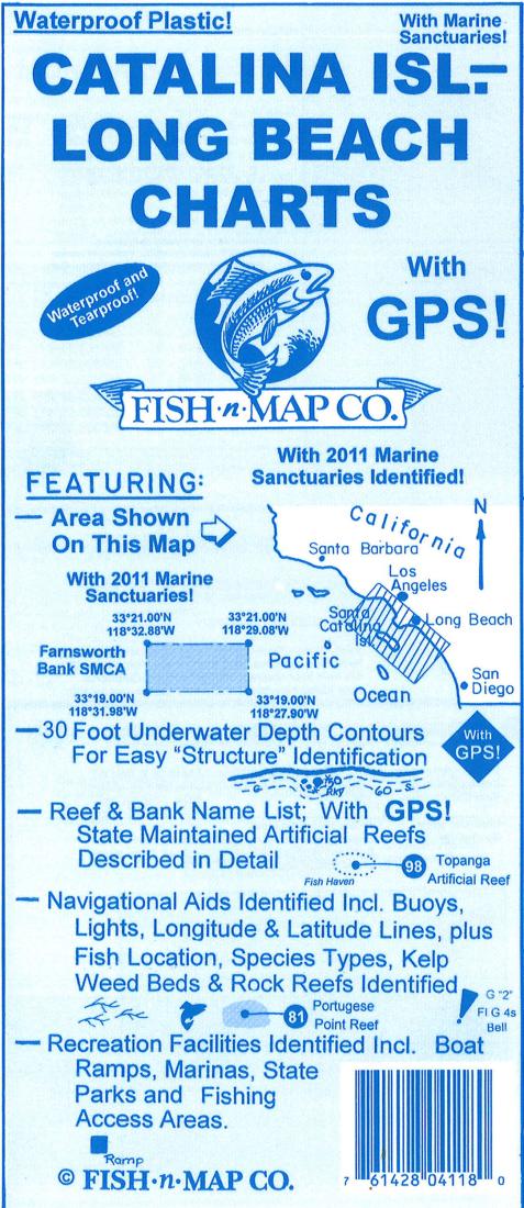 Catalina Island/Long Beach Fishing Map
