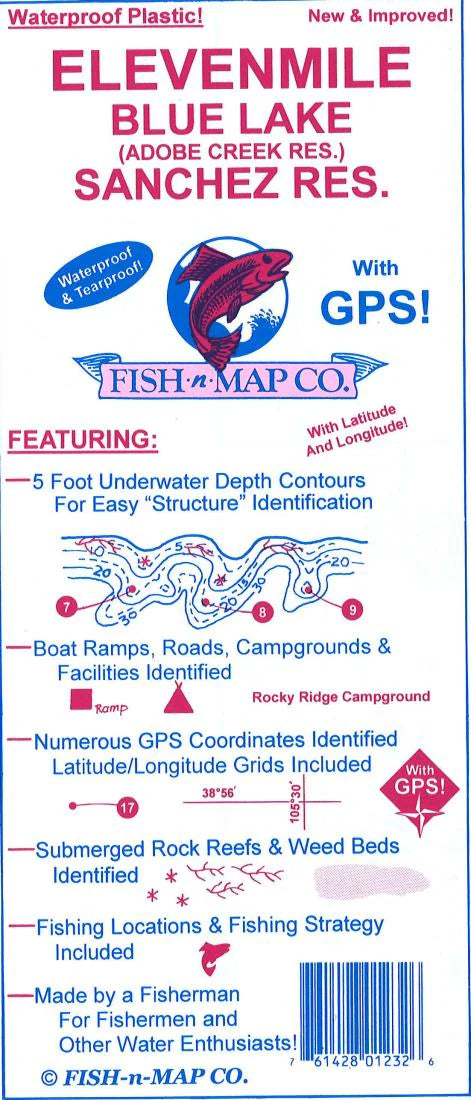 Elevenmile/Boyd Lake/N. Sterling Res. Fishing Map