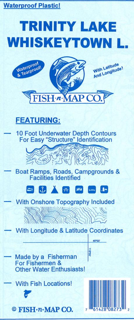 Trinity Lake / Whiskeytown Lake Fishing Map