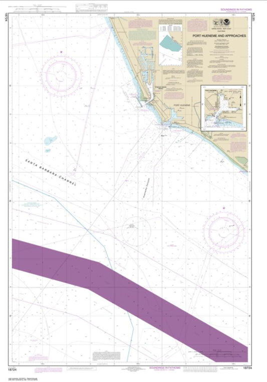Port Hueneme And Approaches; Port Hueneme (18724-3) by NOAA Nautical Chart