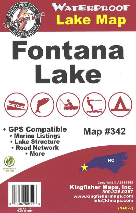 Fontana Lake Fishing Map-342