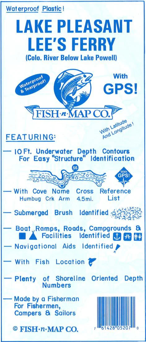 Lake Pleasant/Lee's Ferry Fishing Map