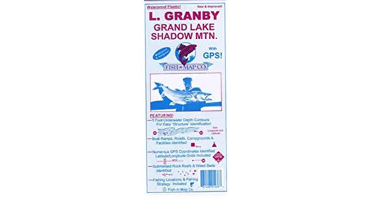 L. Granby, Grand Lake, Shadow Mountain CO Fishing Map
