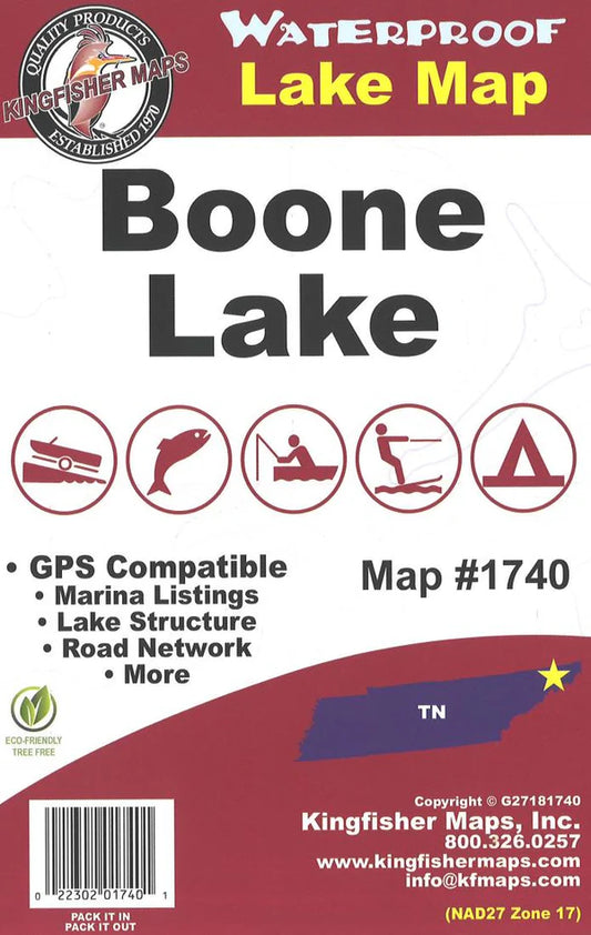 Boone Lake Fishing Map-1740