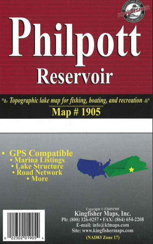 Philpott Reservoir Fishing Map-1905