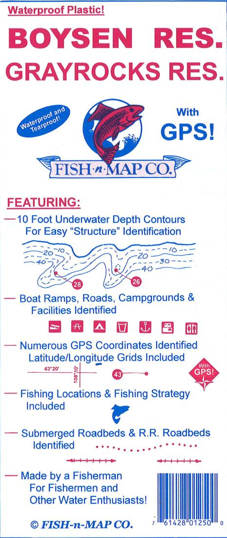 Boysen Reservoir Fishing Map