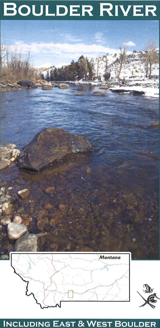 Boulder River, including East & West Boulder Fishing Map