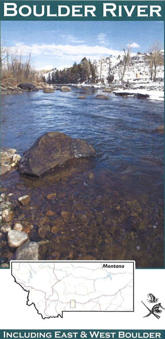 Boulder River, including East & West Boulder Fishing Map