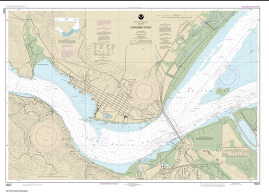 Carquinez Strait (18657-19) by NOAA Nautical Chart