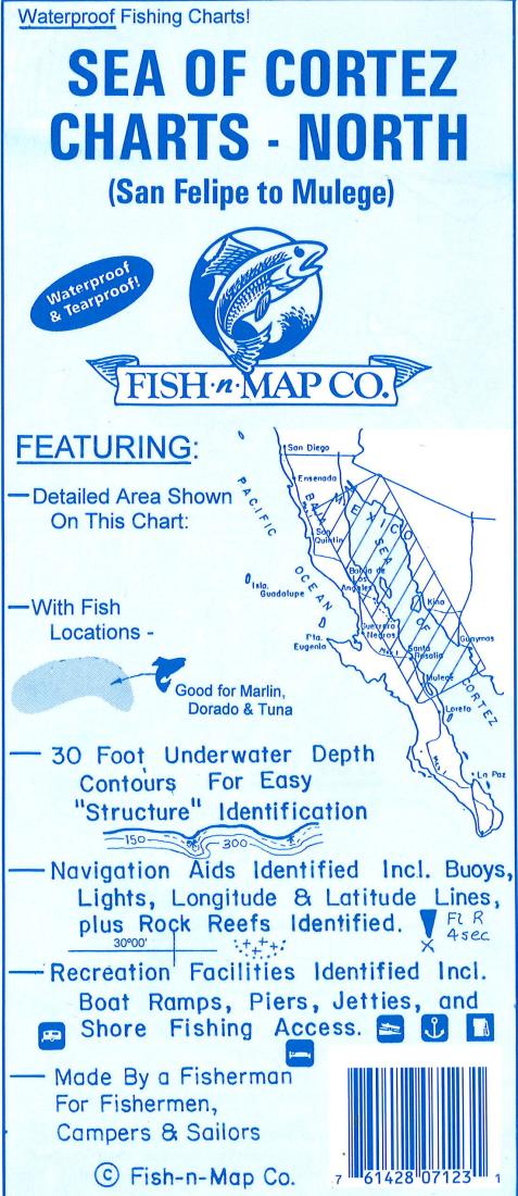 Sea of Cortez North (San Felipe to Mulege) Fishing Map