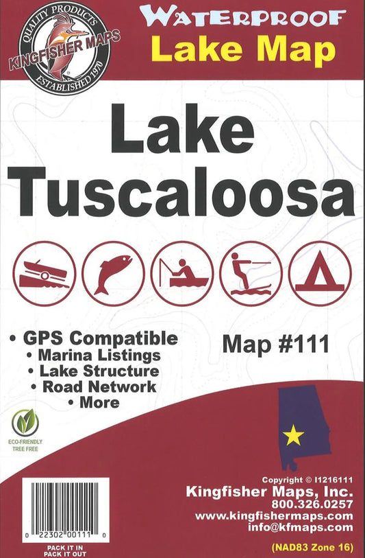 Lake Tuscaloosa Fishing Map-111