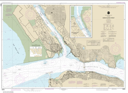Mare Island Strait (18655-59) by NOAA Nautical Chart