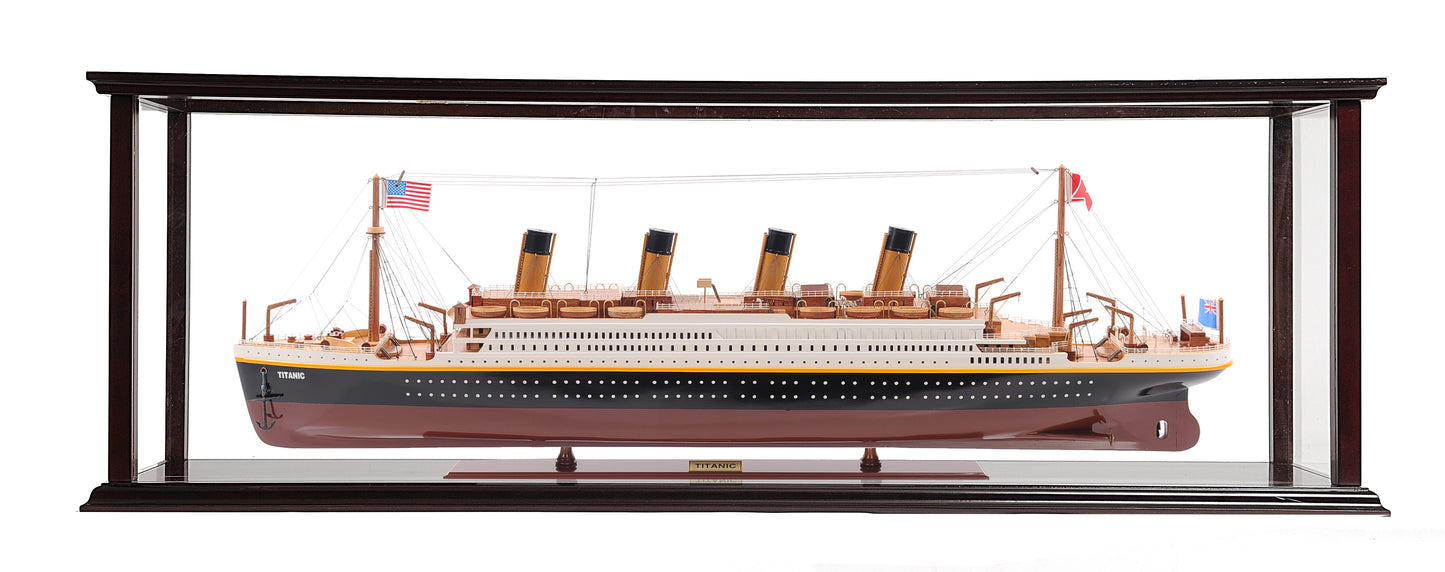 RMS Titanic Model Cruise Ship with Display Case