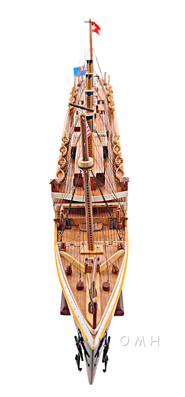 RMS Titanic Model Cruise Ship with Display Case