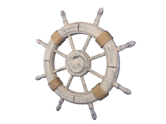Rustic Decorative Ship Wheel 24"