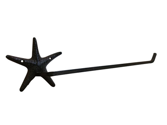 Cast Iron Starfish Wall Mounted Paper Towel Holder 18"